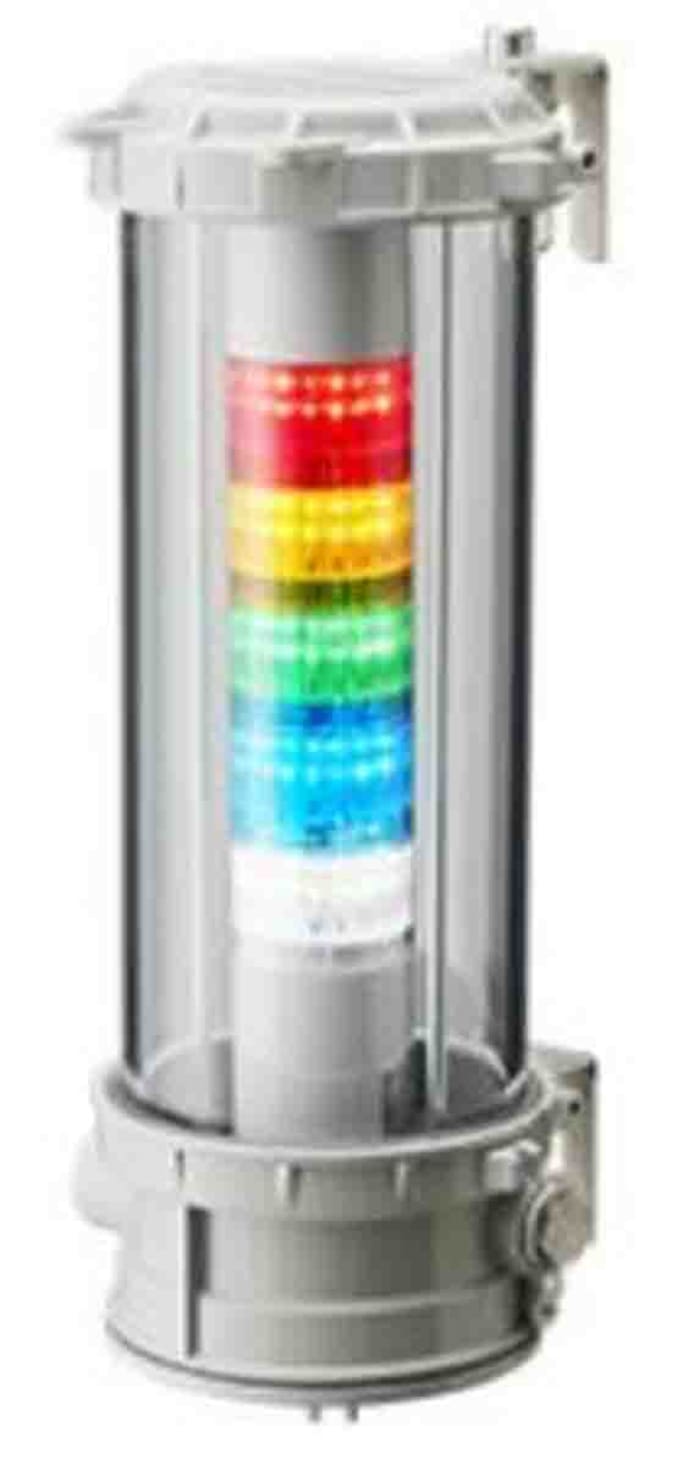 Patlite ST-PA Series Coloured Signal Tower, 5 Lights, 24 V dc, Direct Mount