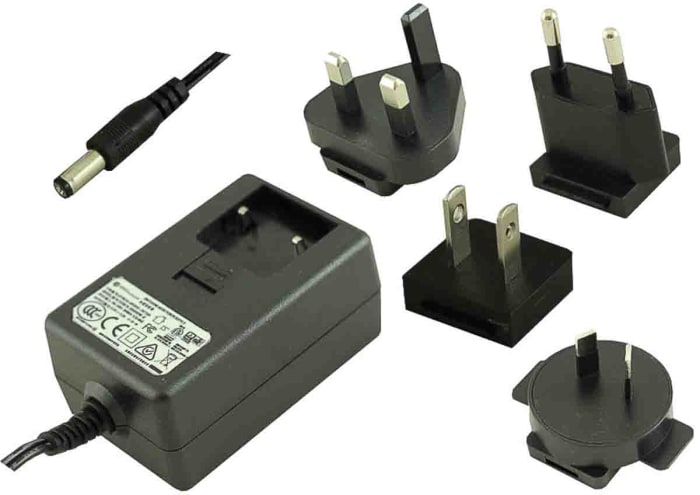 RS PRO 50.4W Plug-In AC/DC Adapter 12V dc Output, 4.2A Output