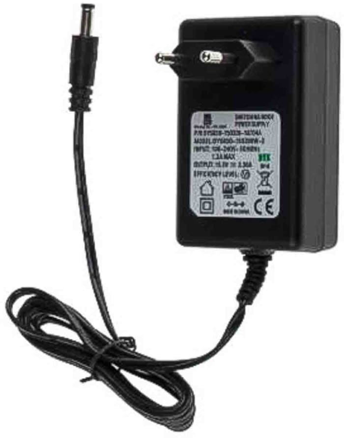 Adaptador AC/DC RS PRO 100 → 240V ac, 15V dc, 1 salida, Adaptador ac/dc, 1.2A, 18W, Conector macho europeo