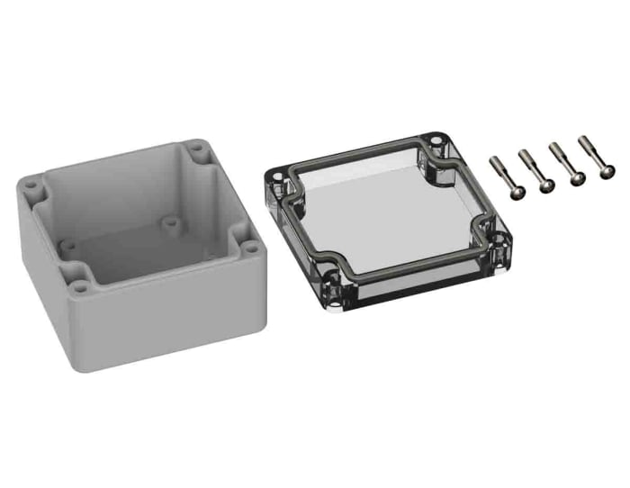 RS PRO | RS PRO 5U2 Series Grey Polycarbonate General Purpose Enclosure ...
