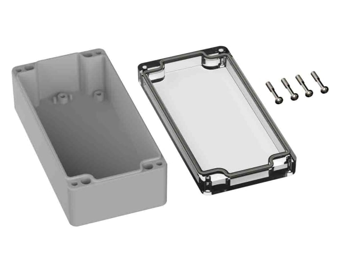 RS PRO | RS PRO 5U2 Series Grey Polycarbonate General Purpose Enclosure ...
