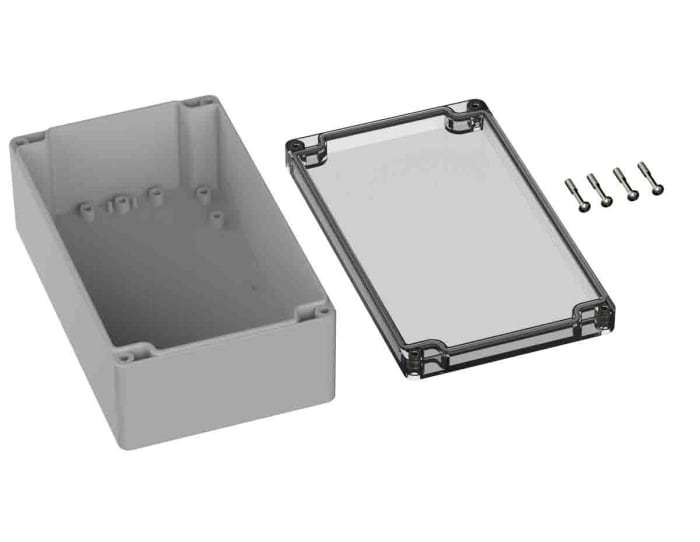 RS PRO | RS PRO 5U2 Series Grey Polycarbonate General Purpose Enclosure ...