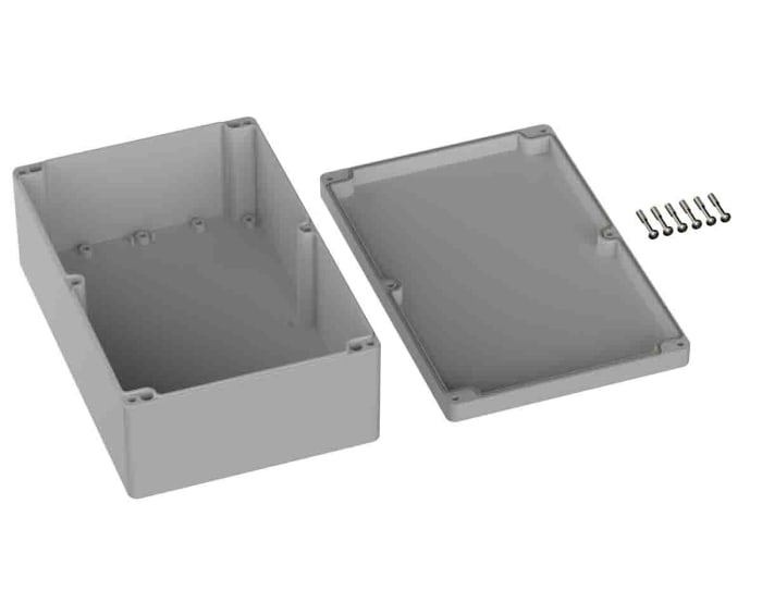 RS PRO | RS PRO Grey Grey Lid Polycarbonate General Purpose Enclosure ...