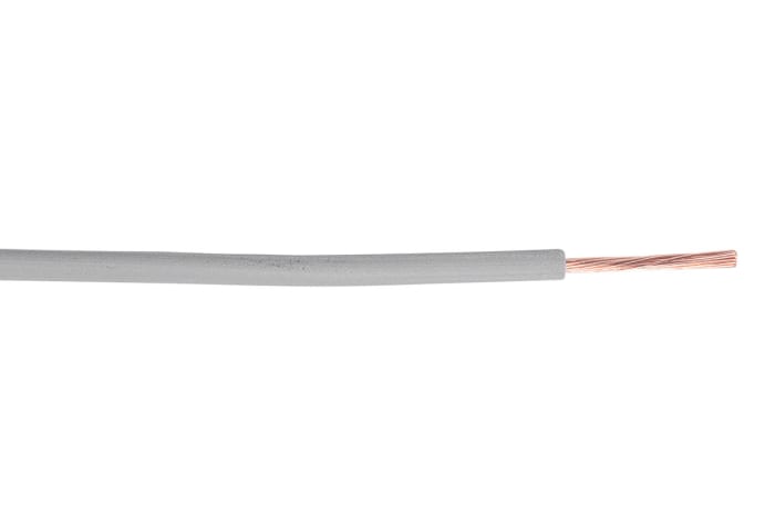 Cable de conexión RS PRO, área transversal 1,5mm² Cable de PVC Gris, 450/750 V, long. 100m, 16 AWG