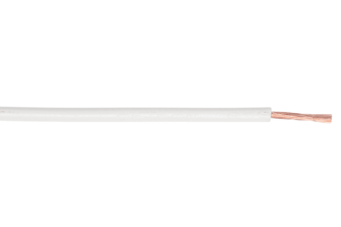 RS PRO, RS PRO White 2.5 mm² Hook Up Wire, 14 AWG, 100m, PVC Insulation, 201-0568