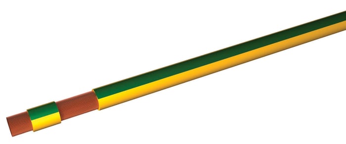 Fils de câblage RS PRO, 6 mm², Vert/Jaune, 10 AWG, 100m, 450/750 V
