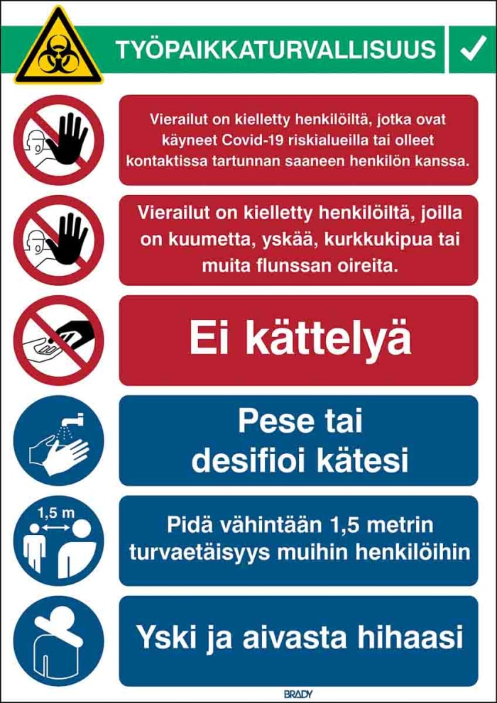 Safety Poster, PP 371 mm, 262mm