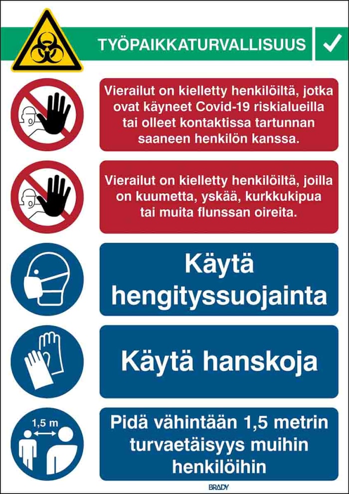 Safety Poster, PP 371 mm, 262mm