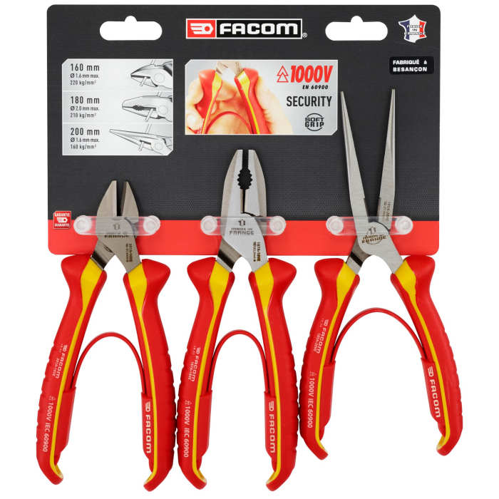 Facom VE.A4PB 3-Piece Plier Set