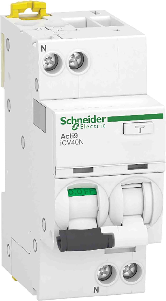 Schneider Electric RCBO, 16A Current Rating, 1P Poles, 30mA Trip Sensitivity, Acti9 Range
