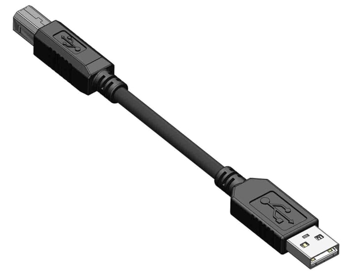 Cable USB 2.0 RS PRO, con A. USB A Macho, con B. USB B Macho, long. 1m, color Negro