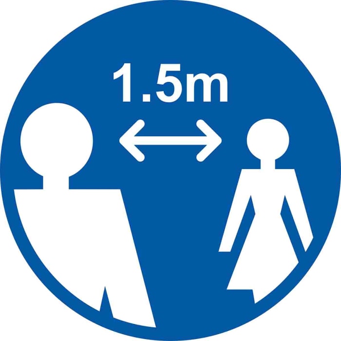 Stp018 Rs Rs Pro Rs Pro Vinyl Social Distancing 1 5m Apart Floor Sign Self Adhesive 400mm 1 3342 Rs Components Stp018 Rs Rs Pro Rs Pro Vinyl Social Distancing 1 5m Apart Floor Sign Self Adhesive 400mm 1 3342 Rs Components