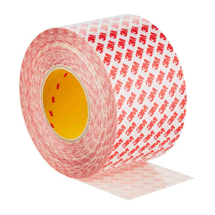 Double sided top tape for plastic