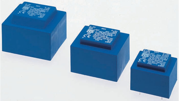 Transformer,encapsulated,16VA pri,230V,50/60Hz,sec 2x0-15V