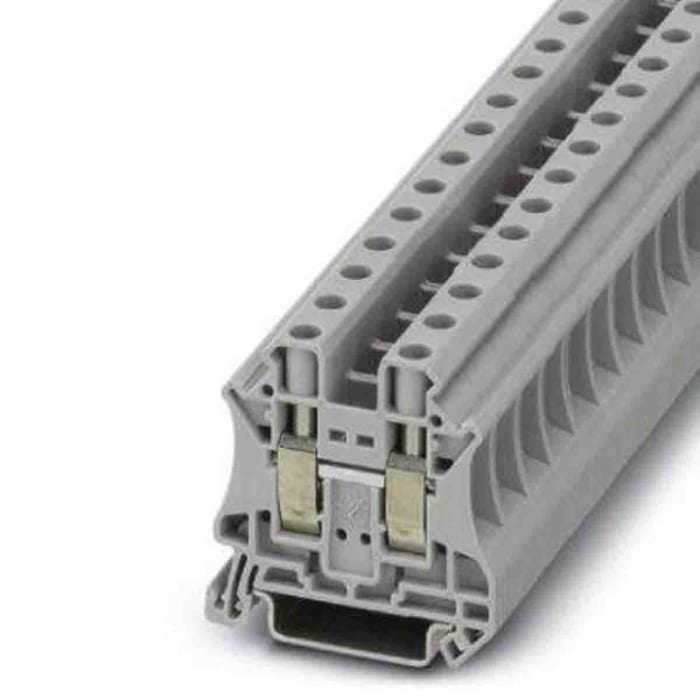 Bloc de jonction de traversée Phoenix Contact UT 10, 0.5 → 16mm², A visser, Gris