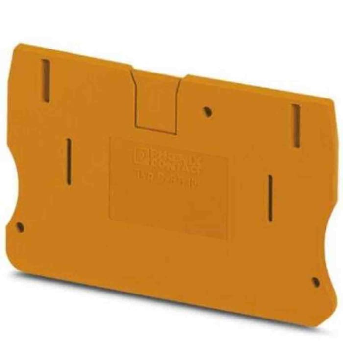 Phoenix Contact D-PT 10 Series End Cover for Use with DIN Rail Terminal Blocks