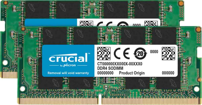 Crucial 32 GB DDR4 Laptop RAM, 3200MHz, SODIMM, 1.2V