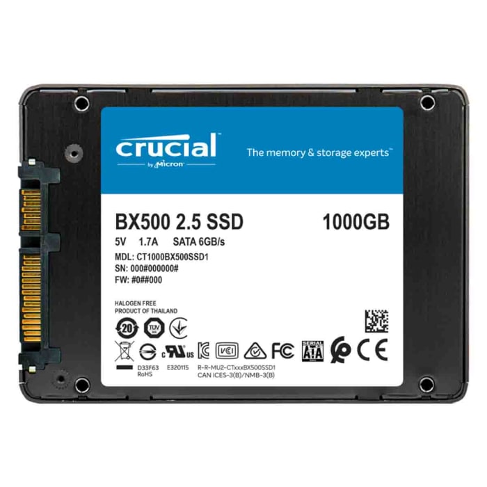 CT1000BX500SSD1 Crucial Crucial BX500 1 TB Hard Drive 201 6655