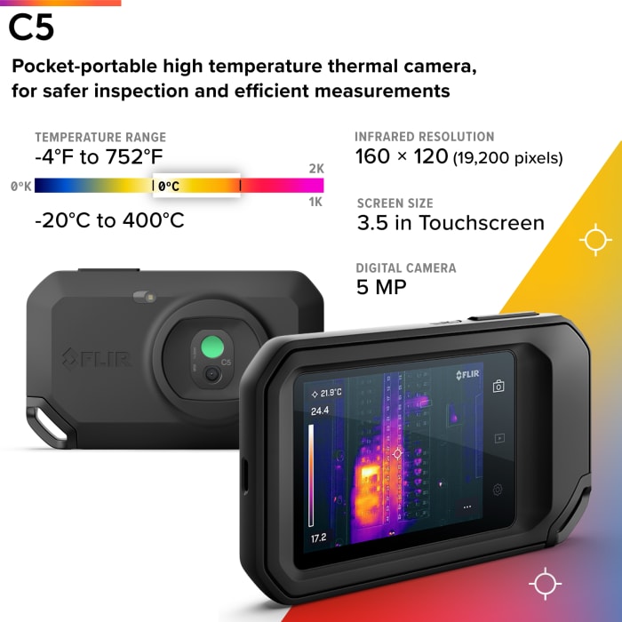 FLIR C5 (incl. WiFi) FLIR FLIR C5 Thermal Imaging Camera, 20 → +400