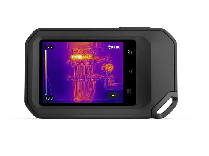 FLIR C5 (incl. Wi-Fi) FLIR | Cámara termográfica con WiFi FLIR C5,  calibrado RS, -20→ +400 °C., resolución IR 160 x 120píxel, sin enfoque |  201-6982 | RS Components