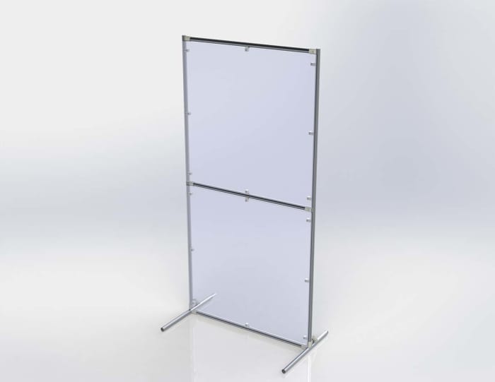 Bosch Rexroth Protective Screen Frame, 2000mm Height, 1000mm Width