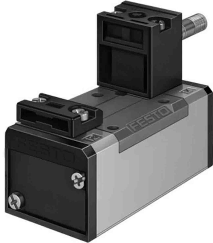 Válvula de solenoide Festo, Serie MFH, Función 5/2 Monostable, Sistemas eléctricos, Colector