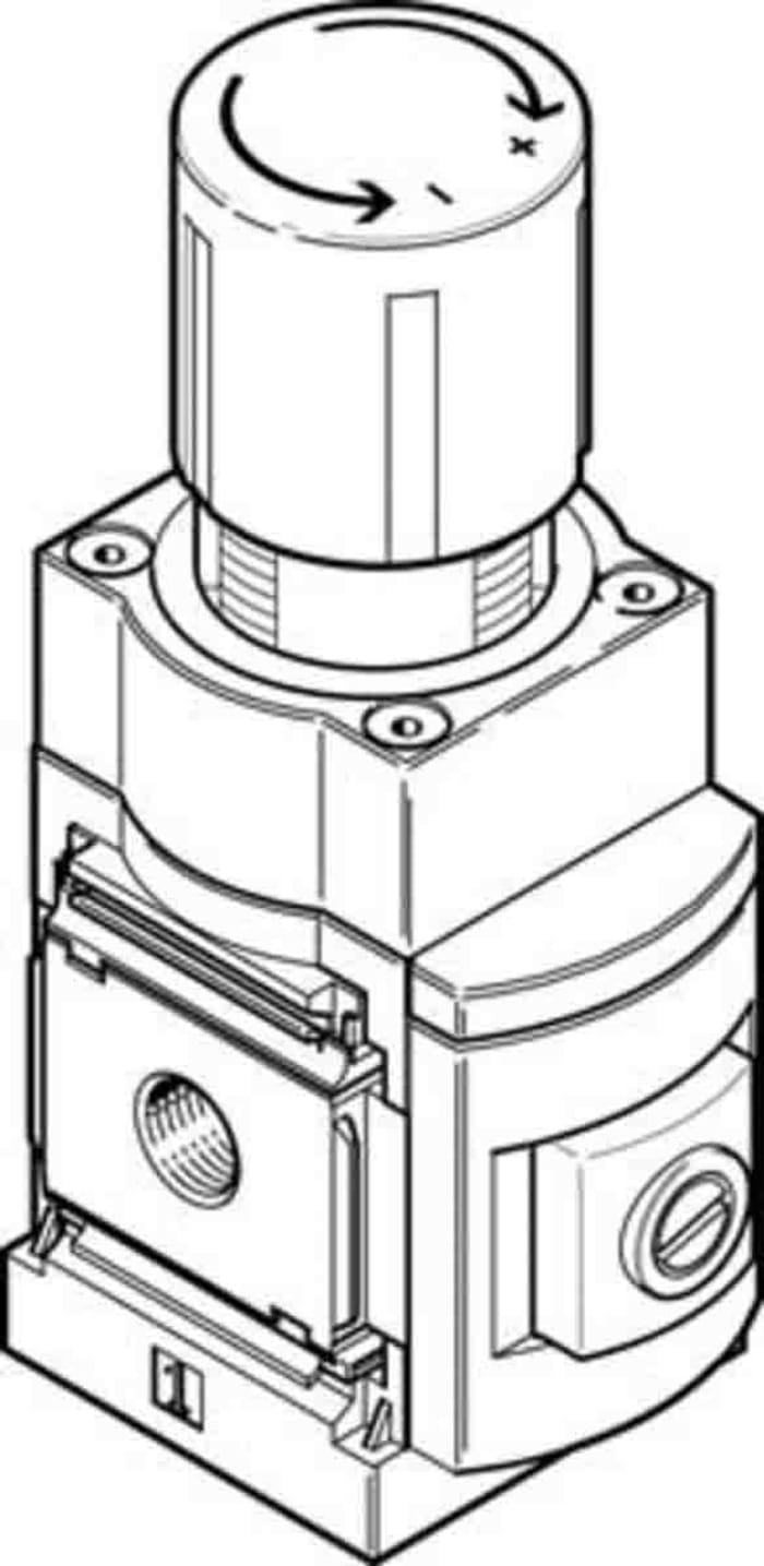 Festo G 1/4 Pneumatic Regulator - 0.1bar to 12bar, 14bar max. input, 538010