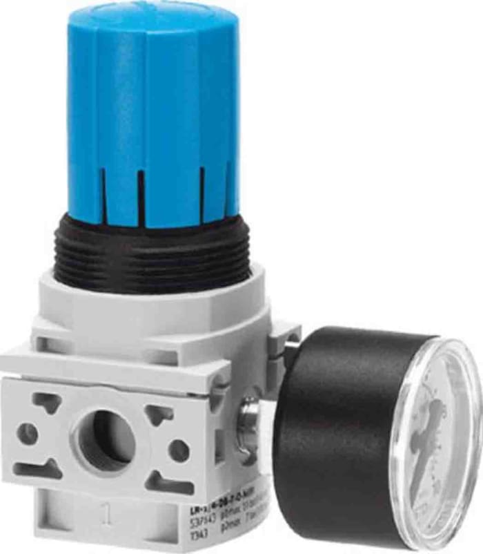Festo G 1/4 Pneumatic Regulator - 0.5bar to 7bar, 1/4 in, 10bar max. input, 539682