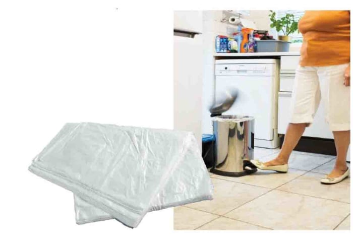 Cromwell Polythene White Polythene Bin Bag, 40L Capacity, 1000 per Package