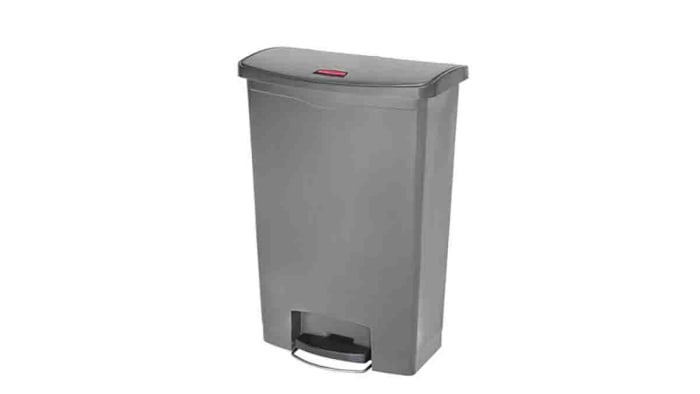 Rubbermaid Commercial Products Slim Jim 90L Grey Pedal Waste Bin