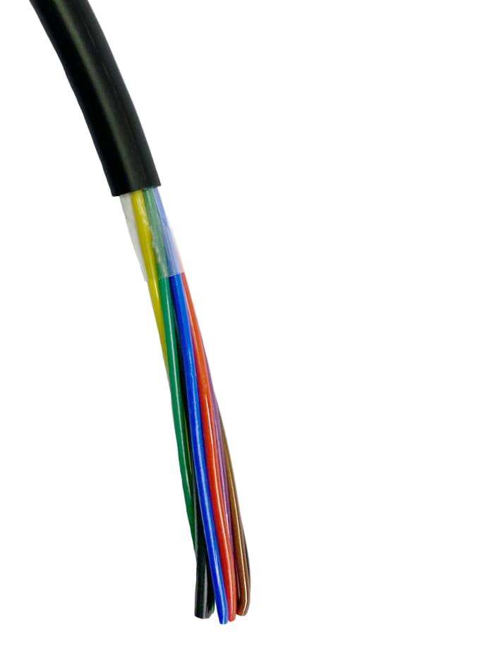 RS PRO Control Cable, 8 Cores, 0.22 mm², Unscreened, 100m, Black PVC Sheath
