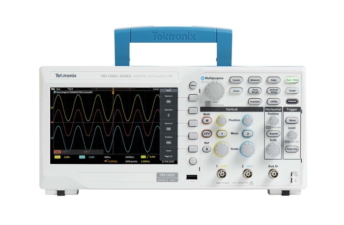 Tektronix TBS1072C TBS1000C Series, 70MHz Bench Oscilloscope, 2 Analogue Channels