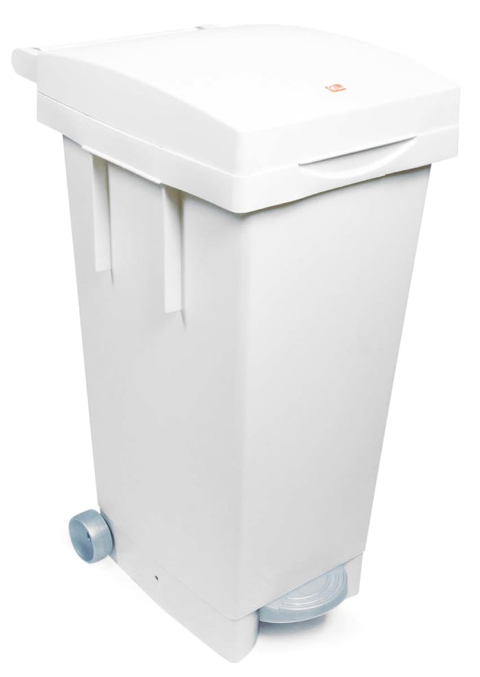 NEUTRAL 80L White PP Waste Bin