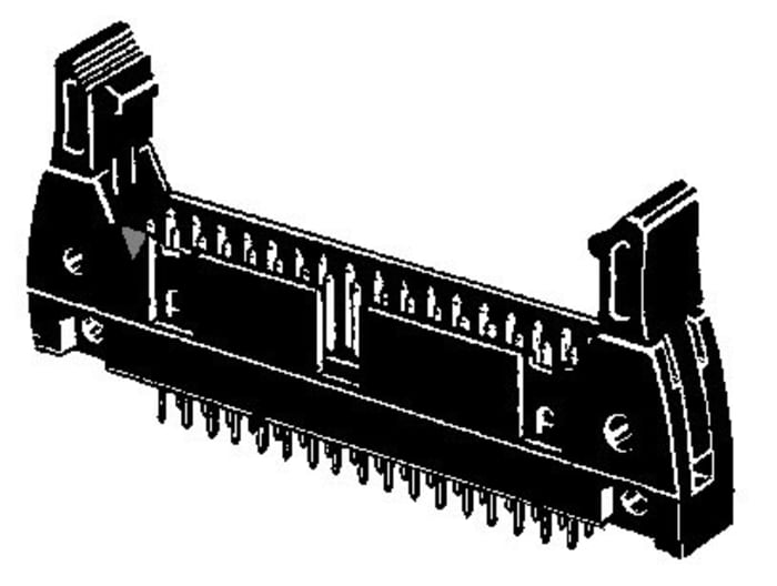 Omron 40-Way Connector Plug for  Through Hole Mount, 2-Row