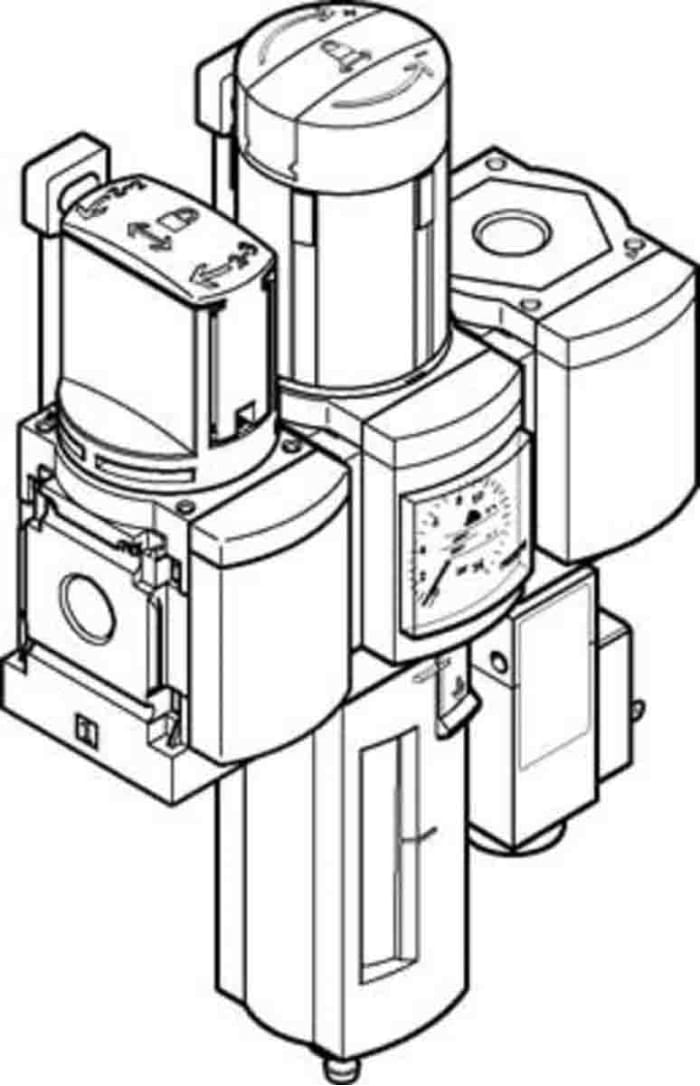 Festo MS Filter Regulator, 40μm, G 1/4, Manual, 14 bar, 542294