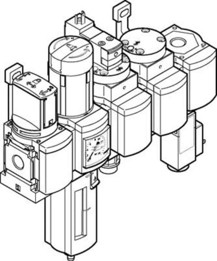 Festo MS Filter Regulator, 40μm, G 1/2, Manual