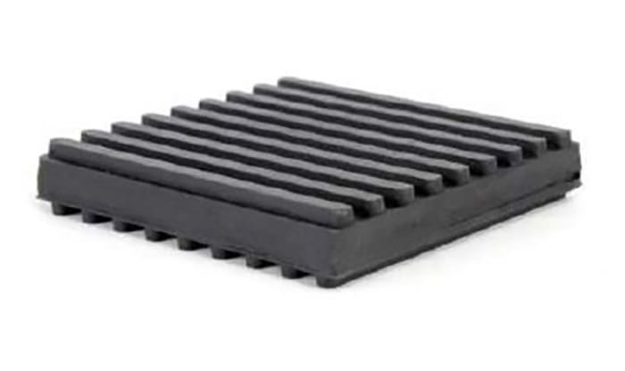 RS PRO 100mm Anti Vibration Pad 250psi Nitrile 100 C 50 C 100 x 100mm 21mm