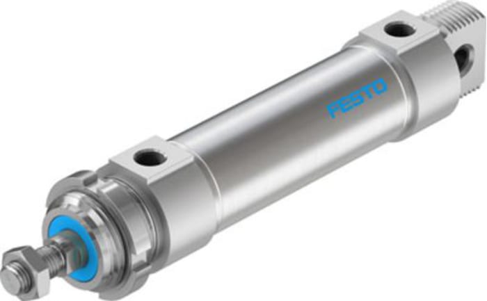 Festo Pneumatic Roundline Cylinder - 196033, 40mm Bore, 80mm Stroke, DSNU Series, Double Acting