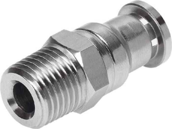 Festo Straight Threaded Adaptor, R 1/2 Male to Push In 16 mm, Threaded-to-Tube Connection Style, 162869
