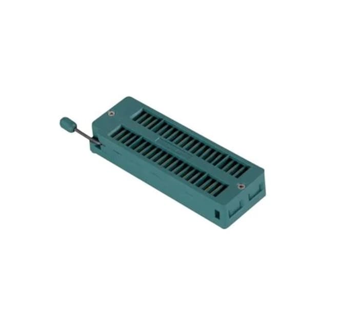 3M 2.54mm Pitch Vertical 28 Way, Through Hole Closed Frame ZIF IC Dip Socket, 1A