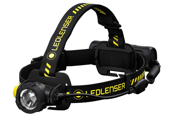 Linterna frontal LEDLENSER H7R WORK, 1.000 lm, alcance 250 m, recargable, batería Li-Ion 3,7 V