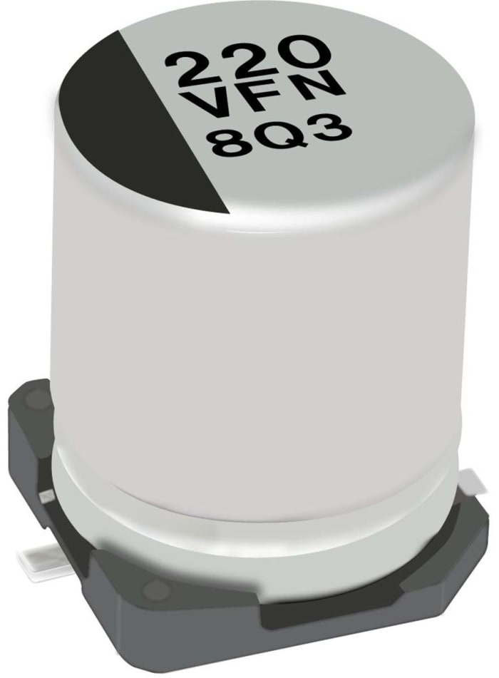 Panasonic 10 μF Capacitor 10 V dc, Surface Mount Solder 2000