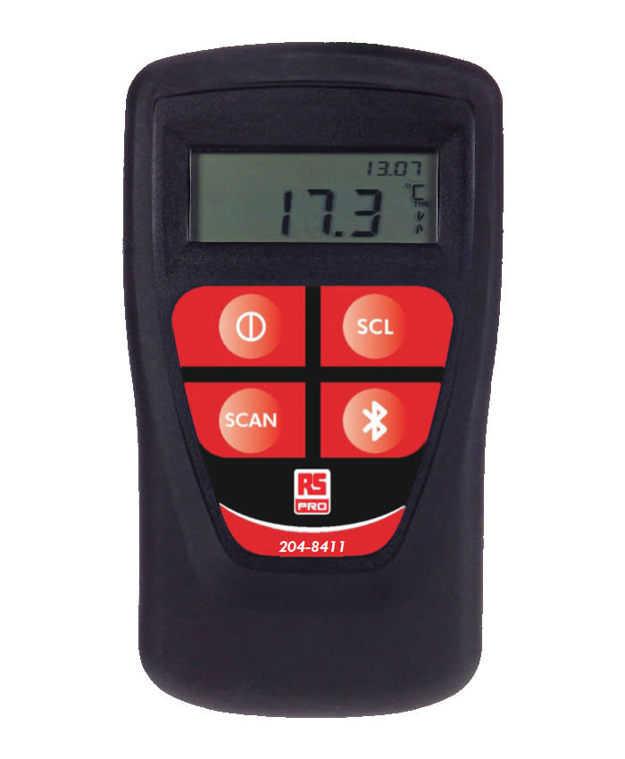 RS PRO, RS PRO Thermocouple Barcode Scanning Digital Thermometer for HVAC,  Industrial Use, E, J, K, N, R, S, T Probe, 1, 204-8411