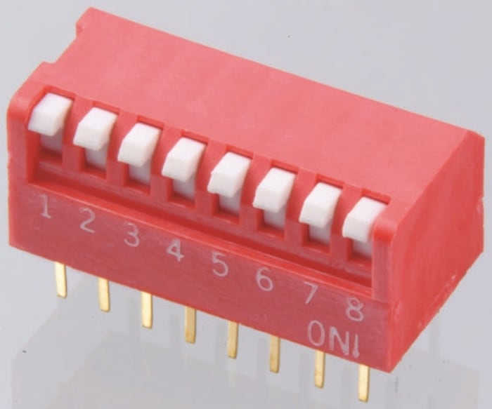 Apem 2 Way Through Hole DIP Switch SPST, Piano Actuator