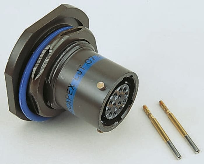 Amphenol Socapex 10 Way Cable Mount MIL Spec Circular Connector Plug, Socket Contacts,Shell Size 13, Bayonet Coupling,