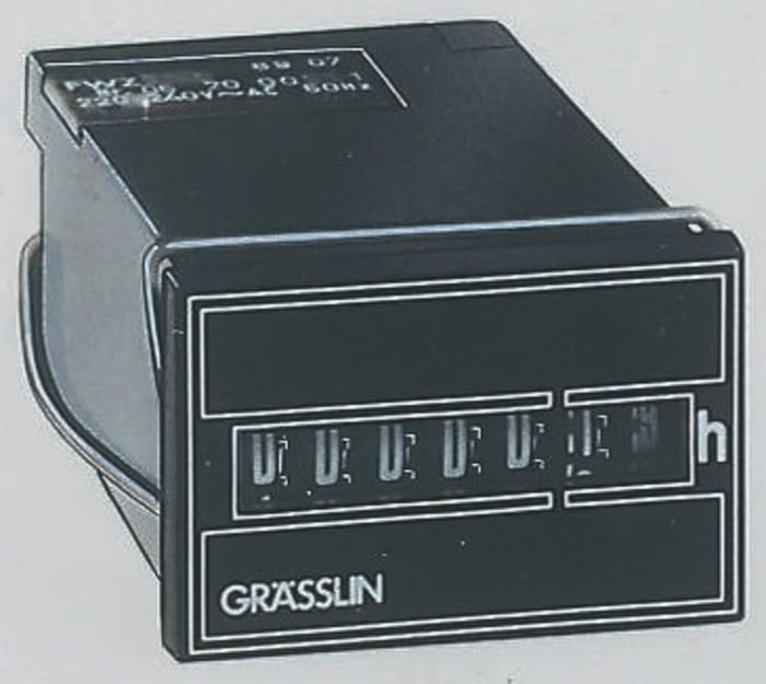 Grasslin Hours Run Meter, Screw Connection, 220 → 240 V ac