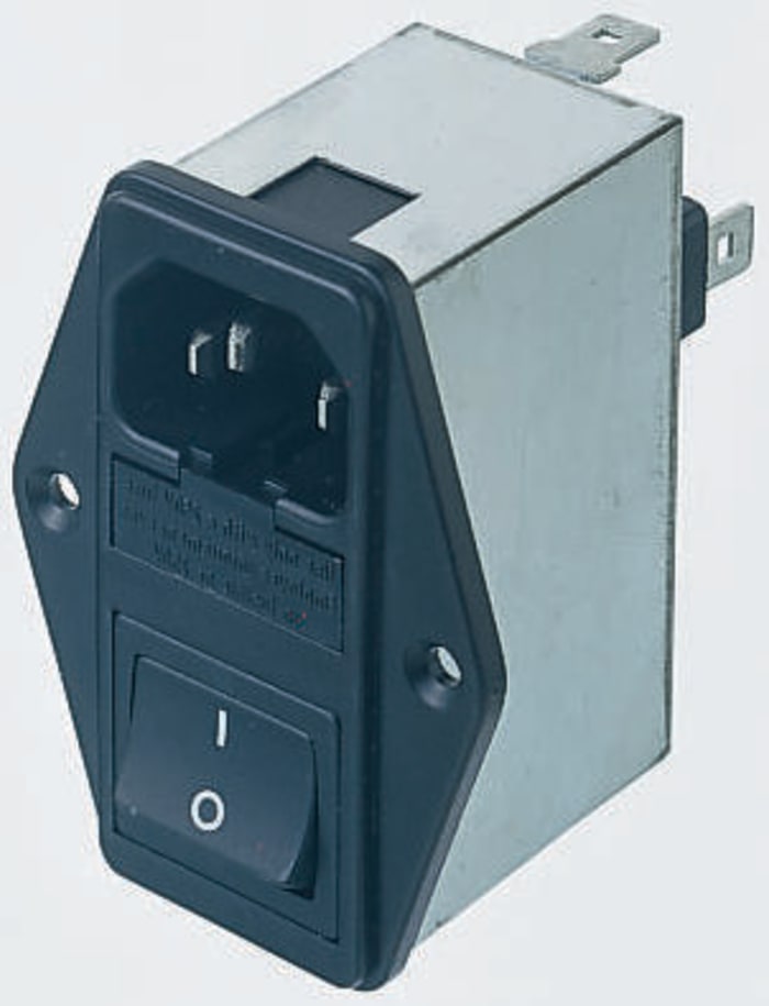 Connector,power,filtered,inlet,IEC switched,fused,medical,double fused,SF2032-6/01