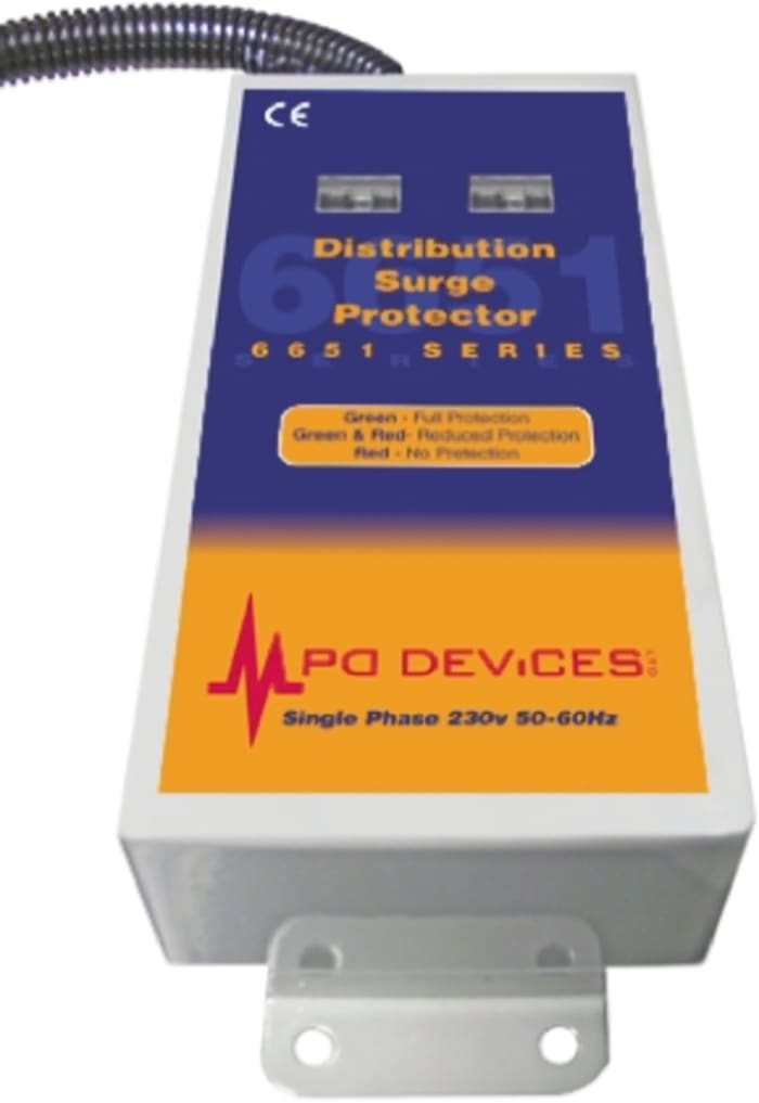 PD Devices, 6651C Surge Suppressor Unit 230 V Maximum Voltage Rating 10kA Maximum Surge Current Mains Protector