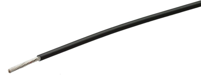 TE Connectivity FlexLite Series Black 0.33 mm² Hook Up Wire, 22 AWG, 19/0.15 mm, 100m, Polyolefin Insulation,