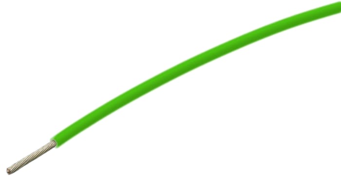 TE Connectivity FlexLite Series Green 0.5 mm² Equipment Wire, 20 AWG, 19/0.19 mm, 100m, Polyolefin Insulation,
